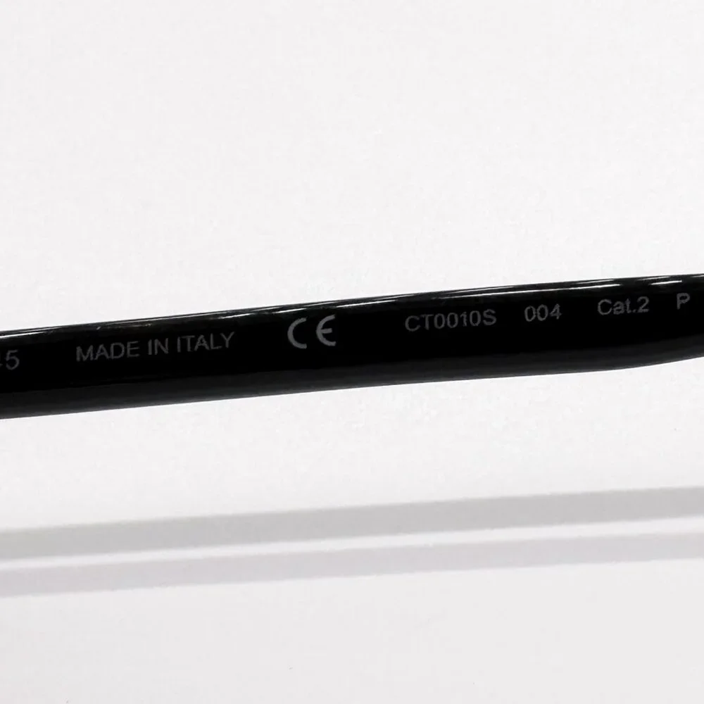 NEW CARTIER CT0010S 004 MEN BLACK ROUND SUNGLASSES